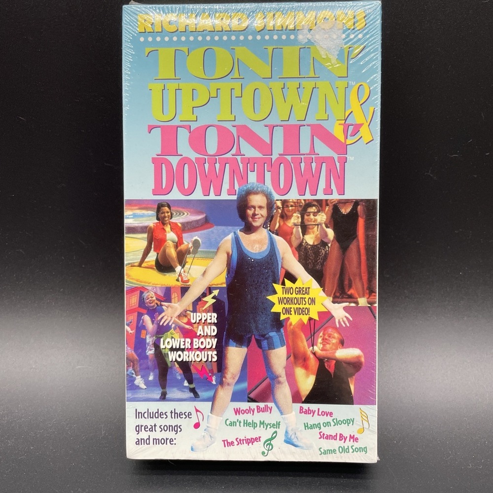 Richard Simmons Tonin' Uptown & Tonin' Downtown VHS Sealed New 1998 Workout